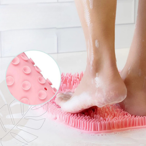 Tapete Massageador para Limpar Pés e Costas Anti Derrapante